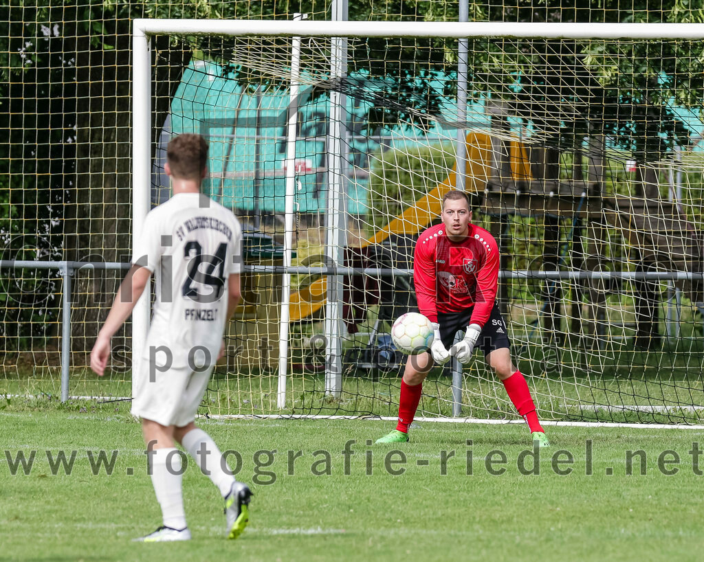 2023-07-02_103_SV_Walpertskirchen_gegen_FC_Herzogstadt | Walpertskirchen, Deutschland, 02.07.2023:
Fußball, Kreisliga 2023 / 2024, Testspiel, SV Walpertskirchen gegen FC Herzogstadt, Endergebnis: 

Stefan Pfanzelt (SV Walpertskirchen, #24), Torwart Stefan Gröppmaier (SV Walpertskirchen, #1)

Foto: Christian Riedel / fotografie-riedel.net