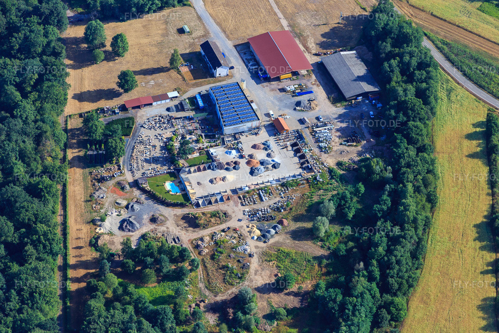 Luftbild: Palatinum Landschafts u. Gartendesign in Hagenbach im Bundesland Rheinland-Pfalz in Deutschland. Foto: IMG_084047.jpg vom 26.07.2015 durch Werner Riehm/FLY-FOTO.dePalatinum