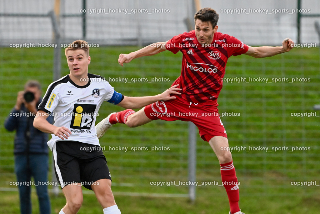 SV Spittal 1921 vs. SV St. Jakob  | #7 Ralph Roman Scheer SV Spittal, #4 Sebastian Kaiser St. Jakob, SV Spittal 1921 vs. SV St. Jakob , SV Spittal 1921 vs. SV St. Jakob  am 20.09.2024 in Spittal an der Drau (Goldeck Stadion), Austria, (Photo by Bernd Stefan)