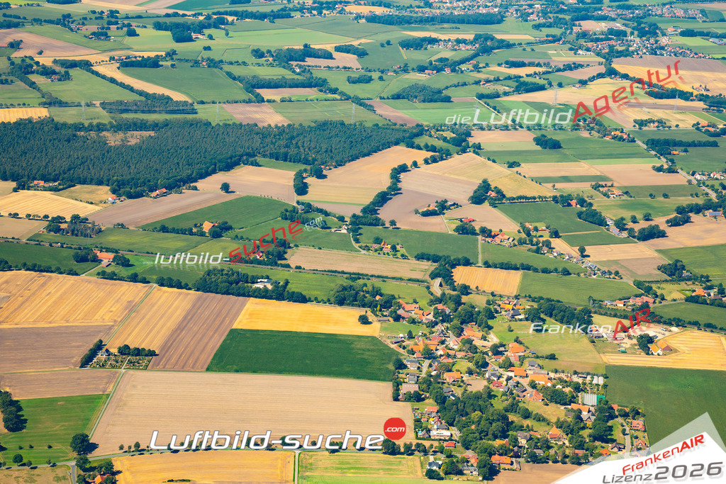 Die Luftaufnahme Drohne - Stemwede wurde 2022 vom Flugzeug aus (keine Drohne) erstellt. Hohe Auflösung -für große Poster und Wandbilder geeignet - Garantiert!