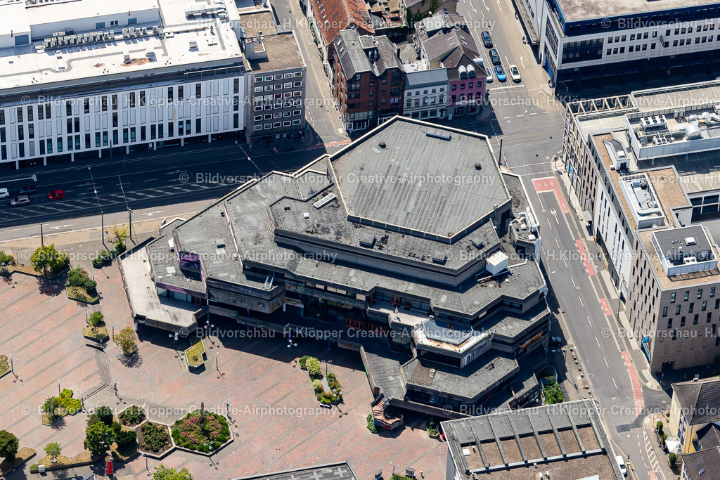 Lufbilder Krefeld-5620 | Gebäude der Veranstaltungshalle Seidenweberhaus Krefeld Theaterplatz in Krefeld - Realisiert mit Pictrs.com
