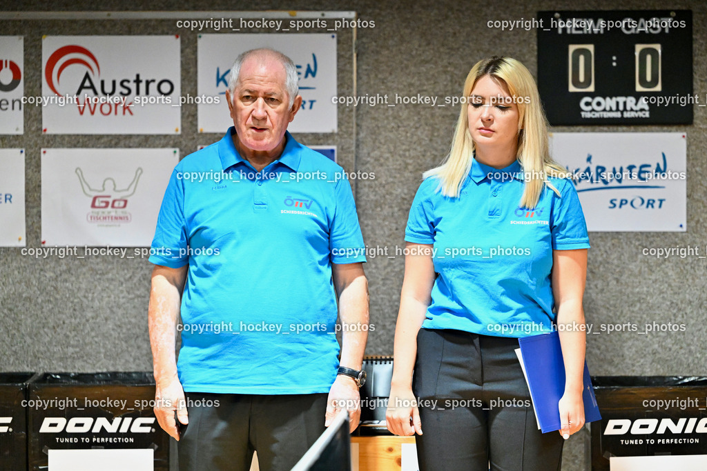 SCO Ossiachersee Bodensdorf vs. SU Spk. Kufstein | German Valentin Pichler Referee, Anna Rasse Referee, SCO Ossiachersee Bodensdorf vs. SU Spk. Kufstein, SCO Ossiachersee Bodensdorf vs. SU Spk. Kufstein am 04.10.2024 in Bodensdorf (SCO Halle Bodensdorf), Austria, (Photo by Bernd Stefan)