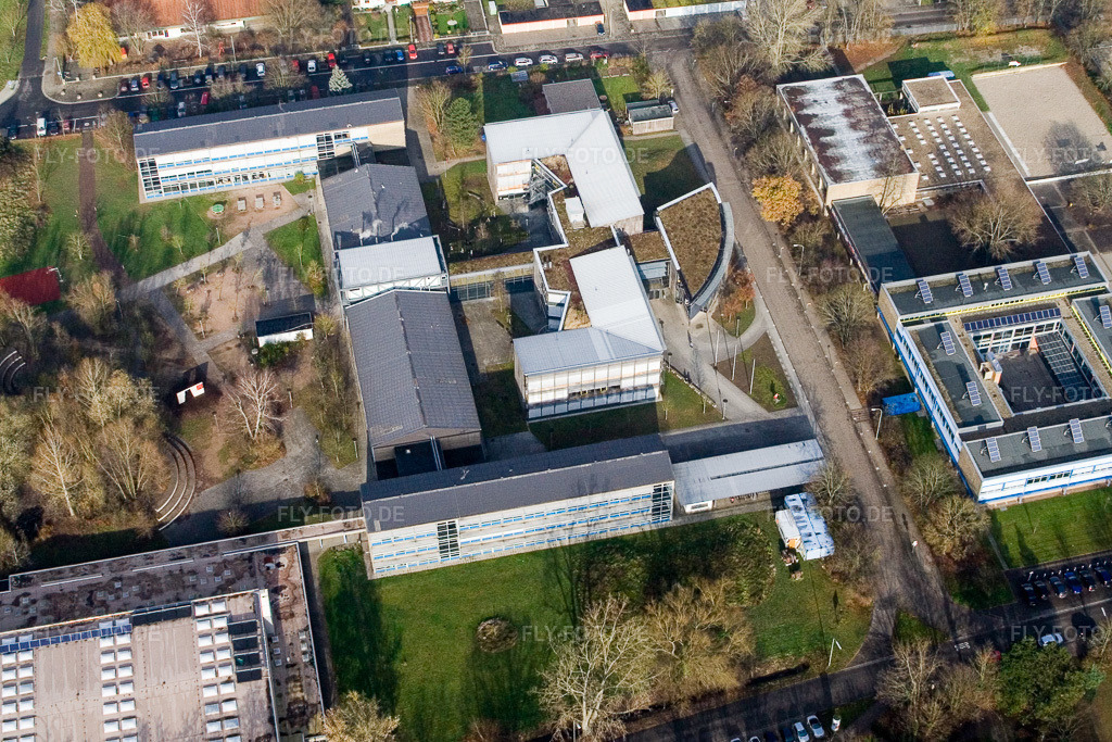 Luftbild: IGS Schulgarten in Kandel im Bundesland Rheinland-Pfalz in Deutschland. Foto: IMG_14602.jpg vom 26.11.2008 durch Werner Riehm/FLY-FOTO.de