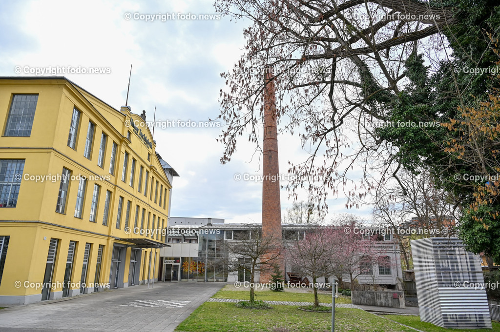 Kleinmünchen_ 25.03.2023-18 | 25.03.2023, Kleinmuenchen Linz, AUT, 100 Jahre Kleinmuenchen bei Linz, im Bild Tuchfabrik, Campanile (Glockenturm), Pfarre Marcel Callo