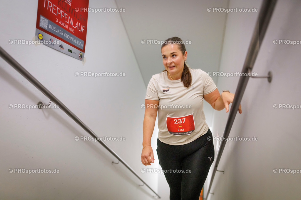 KölnTurm Treppenlauf; Köln, 03.08.2025 | Impressionen vom KölnTurm Treppenlauf am 03.08.2025 in Köln (Nordrhein-Westfalen). 