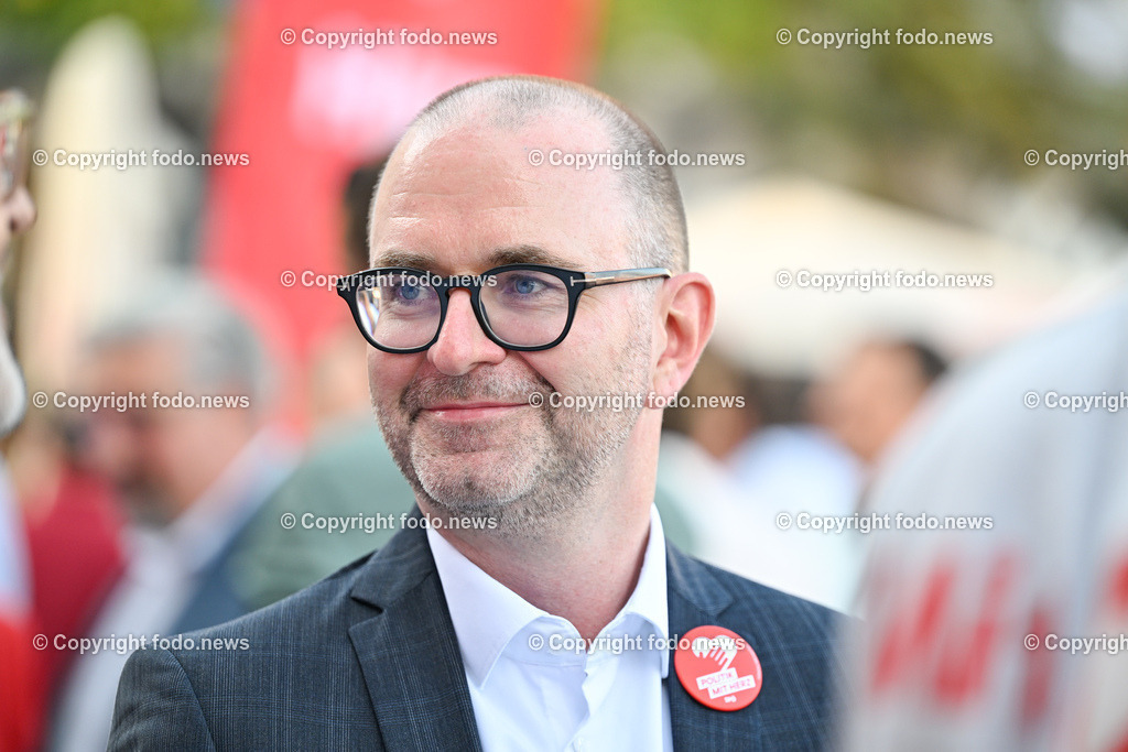SPOe-Wahlkampfauftakt zur Nationalratswahl 2024_ 29.08.2024-19 | 29.08.2024, Linz, AUT, SPOE Wahlkampfauftakt zur Nationalratswahl 2024 in Linz im Bild Dietmar Prammer (SP, Stadtrat, Buergermeisterkandidat für Linz)