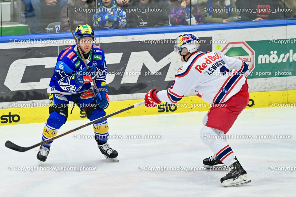 EC IDM WÄRMEPUMPEN VSV vs. EC Red Bull Salzburg | #72 HUGHES John EC VSV, #2 Lewington Tyler James EC Redbull Salzburg, EC IDM WÄRMEPUMPEN VSV vs. EC Red Bull Salzburg, EC IDM WÄRMEPUMPEN VSV vs. EC Red Bull Salzburg am 17.01.2025 in Villach (Stadthalle Villach), Austria, (Photo by Bernd Stefan)