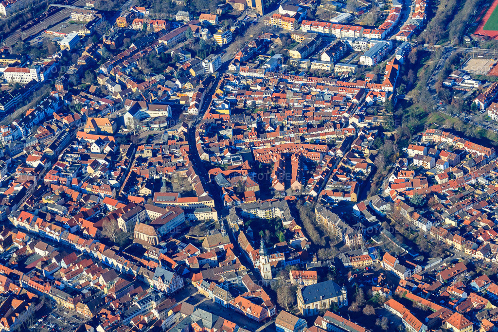 Luftbild: Johannesstr in Speyer im Bundesland Rheinland-Pfalz in Deutschland. Foto: IMG_36851.jpg vom 16.01.2011 durch Werner Riehm/FLY-FOTO.de