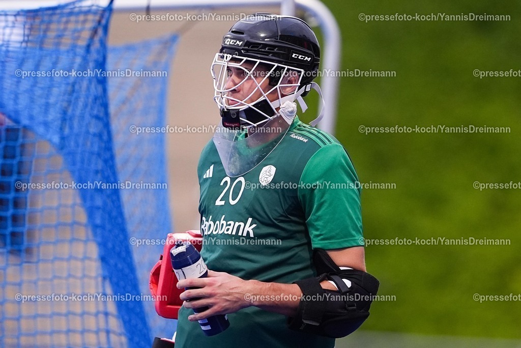 xydrx16082503064 | 16.08.2025, xydrx, Herren EuroHockey Championship 2025, Finale, Niederlande - Deutschland, Sparkassenpark Mönchengladbach: Derk Meijer (NED #20)