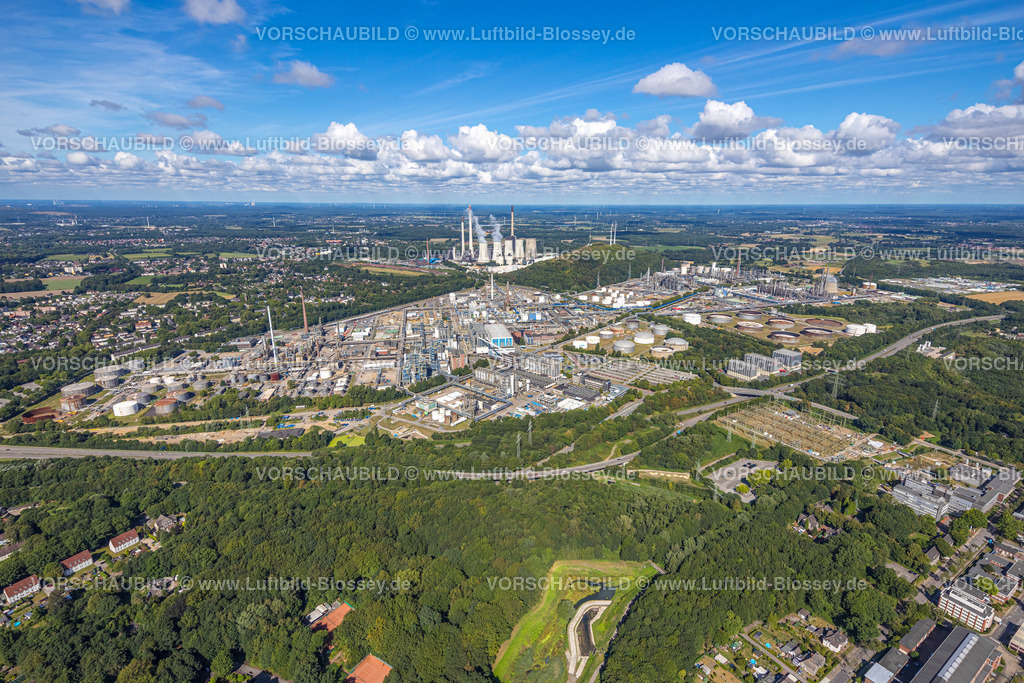 Gelsenkirchen220801839Buer | Luftbild, Ruhr Öl BP Gelsenkirchen Raffinerie, Uniper Kraftwerk Scholven Kühltürme, Scholven, Gelsenkirchen, Ruhrgebiet, Nordrhein-Westfalen, Deutschland