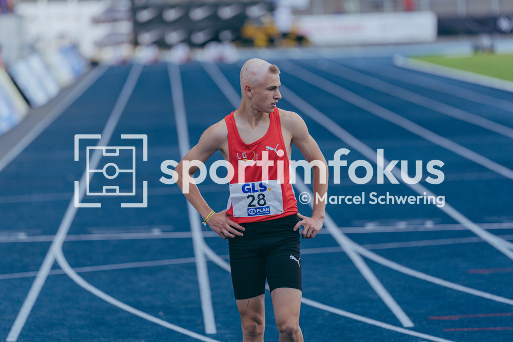DM U23 U18 Bochum 2026 | 1500-Meter-Lauf mU18, Finale, Yannis Wagner (LG Region Karlsruhe), Startnummer 28, Deutsche Meisterschaften der U18 &amp; U23 2026, Lohrheidestadion Bochum-Wattenscheid, 04.07.2026 Foto: Marcel Schwering / sportimfokus - Realisiert mit Pictrs.com