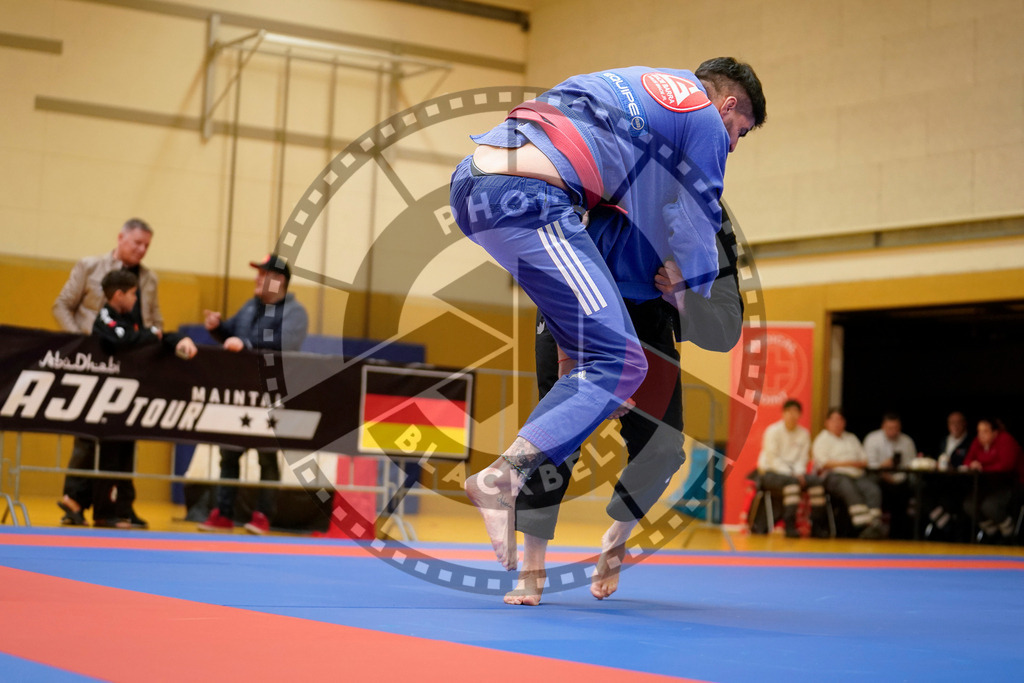 20240203PBB05841 | Fighters compete during the Brazilian Jiu-Jitsu Championship of the AJP Tour in Maintal by Frankfurt am Main, Germany, on February 2, 2024.