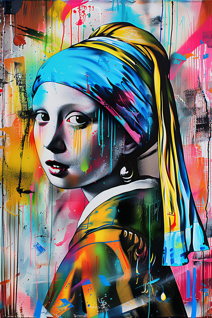 2509009 - Das Mädchen mit dem Perlenohrring | Das Mädchen mit dem Perlenohrring im Pop Art Stil.