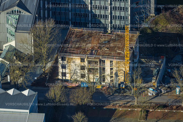 Bochum240103597 | Luftbild, Baustelle Paulstraße, Neubauprojekt Ecke Philippstraße für Bürokomplex, Wiemelhausen, Bochum, Ruhrgebiet, Nordrhein-Westfalen, Deutschland