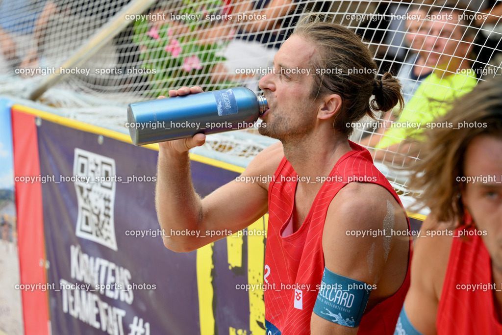 Kärntner Landesmeisterschaft Beach Volleyball | #2 HUBER Alexander Philipp, Kärntner Landesmeisterschaft Beach Volleyball, Kärntner Landesmeisterschaft Beach Volleyball am 18.08.2024 in Villach (Rathausplatz Villach), Austria, (Photo by Bernd Stefan)