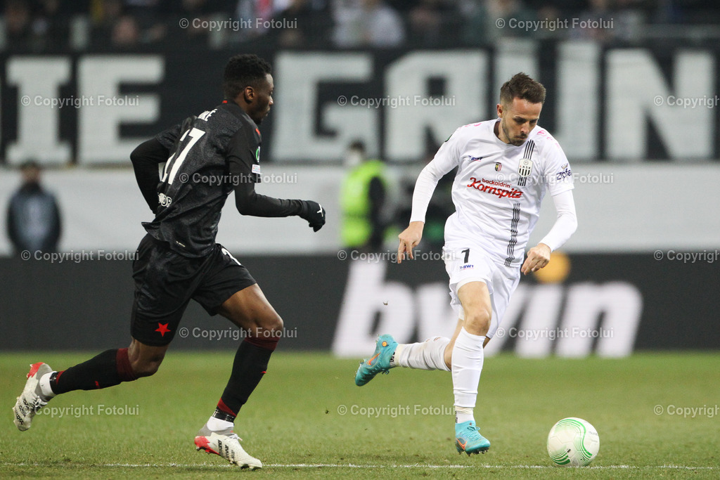A_LUI_20220317_0013 | SPORT FUSSBALL UEFA EUROPA CONFERENCE LEAGUE LASK VS SLAVIA PRAG

IM BILD: Rene Renner (LASK), Ibrahim Benjamin Traore (Slavia),

FOTO:FOTOLUI/UW
