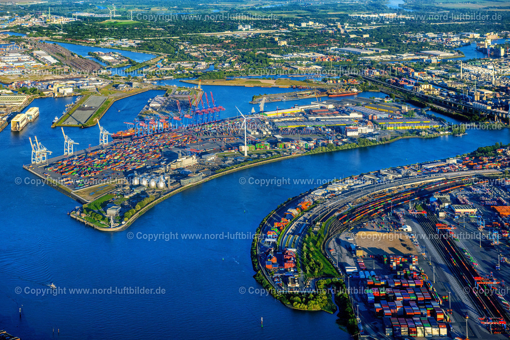 Hamburg_Tollerort_Hafen_ELS_3255090823 | HAMBURG 21.08.2023 Containerterminal im Containerhafen des Überseehafen Container Terminal Tollerort in Hamburg. // Container Terminal in the port of the international port Container Terminal Tollerort in Hamburg. Foto: Martin Elsen