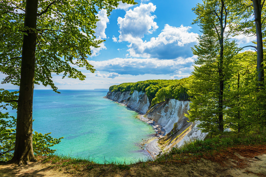 Kreidefelsen an der Küste der Ostsee auf der Insel Rügen | Kreidefelsen an der Küste der Ostsee auf der Insel Rügen.                               