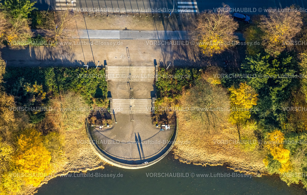 Gelsenkirchen251103480 | Luftbild, Aussichtsplattform am Berger See vom Schloss Berge, Adenauerallee, Buer, Gelsenkirchen, Ruhrgebiet, Nordrhein-Westfalen, Deutschland