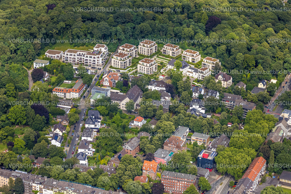 Duisburg240705416-Mitte | Luftbild, Wohnquartier Wilhelmshöhe, Wohngebiet Neubau am Waldrand, Duissern, Duisburg, Ruhrgebiet, Nordrhein-Westfalen, Deutschland
