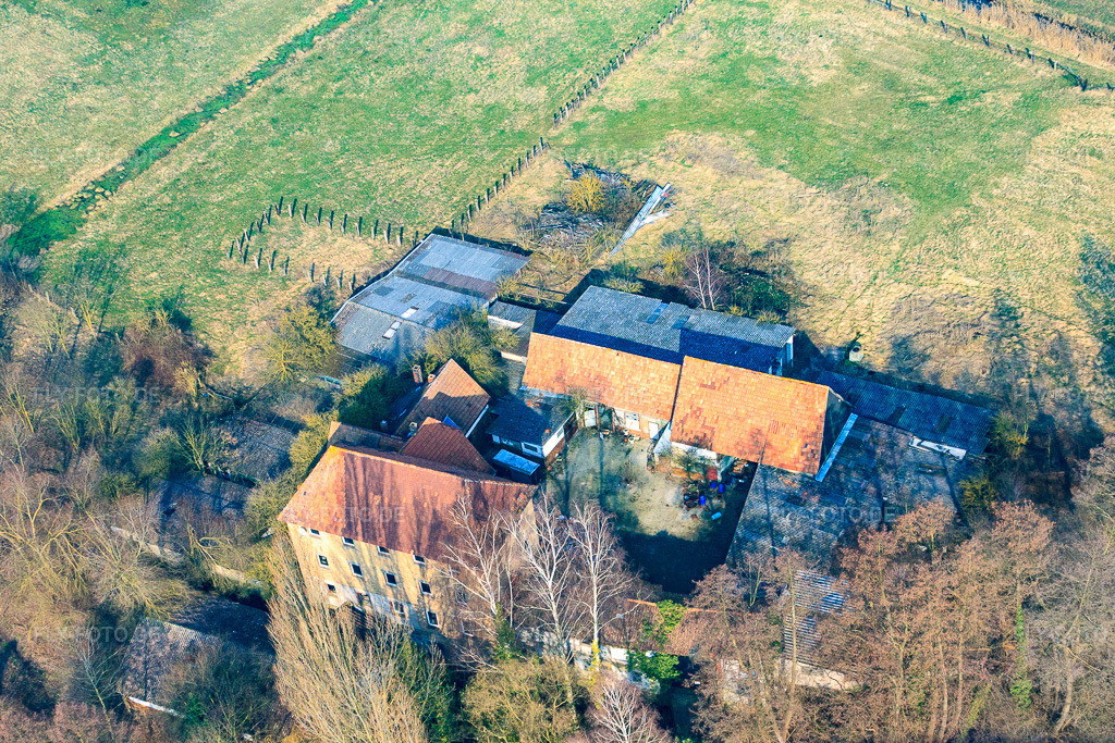 Luftbild: Barthelsmühle im Ortsteil Minderslachen in Kandel im Bundesland Rheinland-Pfalz in Deutschland. Foto: IMG_37577.jpg vom 05.03.2011 durch Werner Riehm/FLY-FOTO.de