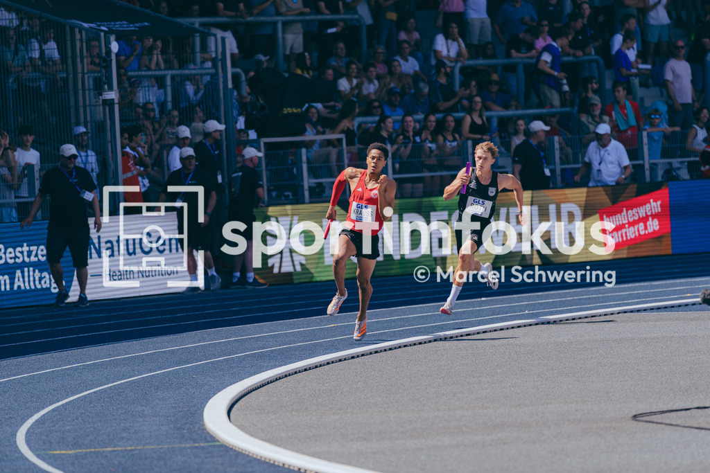 Deutsche Meisterschaften der Frauen und Männer 2026 | Oskar Krauss, Eintracht Frankfurt e.V., U20 4x400-Meter-Staffel, Deutsche Meisterschaften der Frauen und Männer 2026, Lohrheidestadion Bochum-Wattenscheid, 25.07.2026. Foto: Marcel Schwering / sportimfokus - Realisiert mit Pictrs.com
