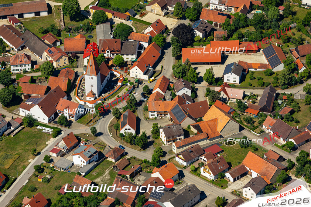 Die Luftaufnahme Flotzheim - Monheim wurde 2022 vom Flugzeug aus (keine Drohne) erstellt. Hohe Auflösung -für große Poster und Wandbilder geeignet - Garantiert!