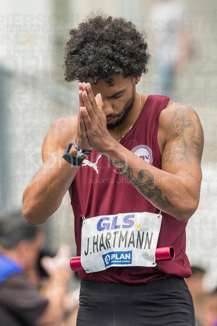 Deutsche Leichtathletik-Meisterschaften; Bochum-Wattenscheid, 26.07.2026 | Joshua Hartmann (ASV Köln e. V.), 200m; Deutsche Leichtathletik-Meisterschaften am 26.07.2026 im Lorheide-Stadion, Bochum-Wattenscheid (Nordrhein-Westfalen).
