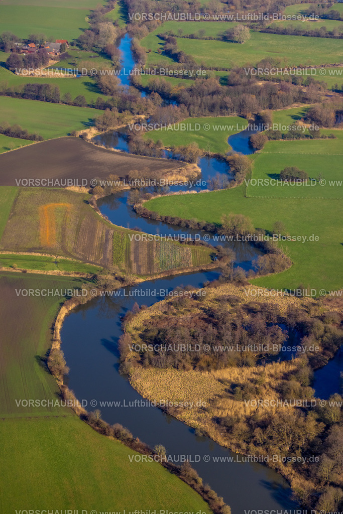 Luenen230203995 | Luftbild, Lippemäander, Naturschutzgebiet Lippeaue In den Kämpen, Beckinghausen, Lünen, Ruhrgebiet, Nordrhein-Westfalen, Deutschland