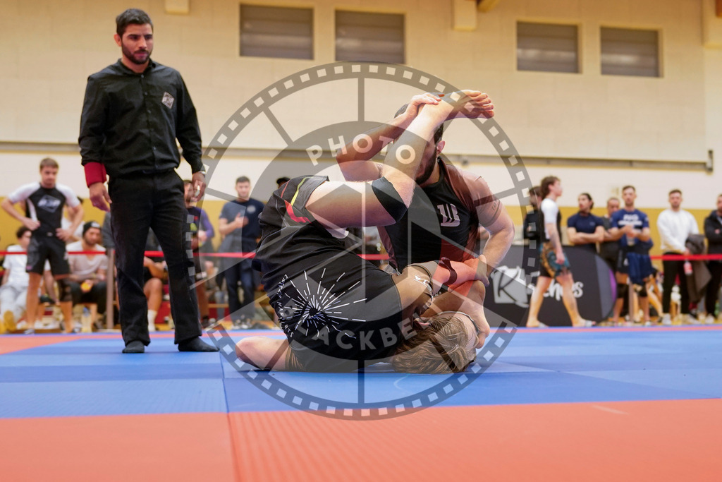 20240203PBB09537 | Fighters compete during the Brazilian Jiu-Jitsu Championship of the AJP Tour in Maintal by Frankfurt am Main, Germany, on February 2, 2024.