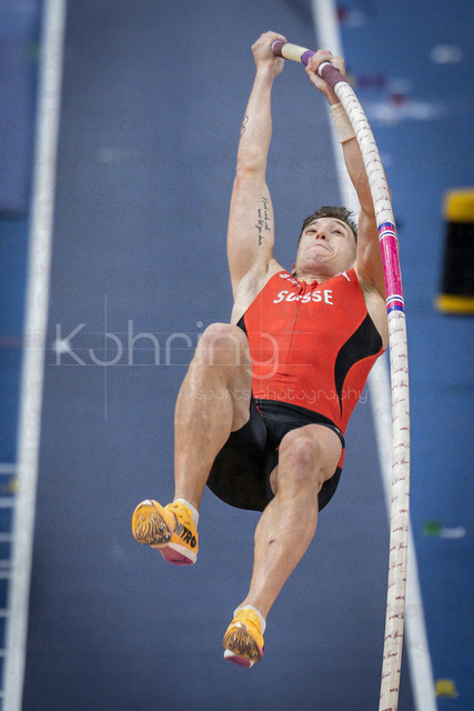 World Athletics Indoor Championships Kujawy Pomorze 26, 21.03.2026 | TORUN, POLAND - MARCH 21:  Simon EHAMMER (SUI) competes in the men's pole valt of the heptathlon during the World Athletics Indoor Championships Kujawy Pomorze 26 on day 2 / session 1 at Kujawsko-Pomorska Arena Torun on March 21, 2026 in Torun, Poland. 
