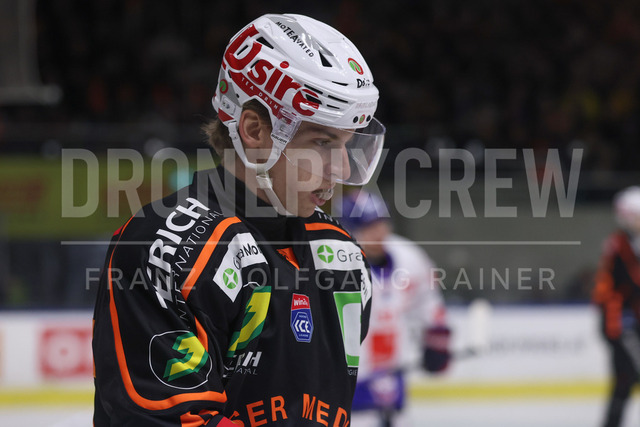 ICE Hockey League: Moser Medical Graz 99ers vs HC TIWAG Innsbruck – Die Haie | Graz, Austria,31.Jan.26 - ICE HOCKEY - ICE Hockey League, Graz 99ers vs HC Innsbruck. The image shows Paul Huber (99ers).