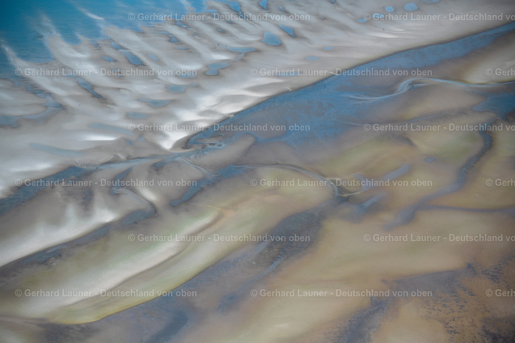 4037383 | Wattenstrukturen  südl. von St.Peter-Ording, Nationalpark Schleswig-Holsteinisches Wattenmeer