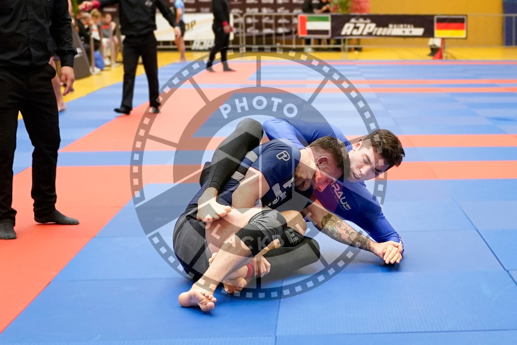 20240203PBB09362 | Fighters compete during the Brazilian Jiu-Jitsu Championship of the AJP Tour in Maintal by Frankfurt am Main, Germany, on February 2, 2024.