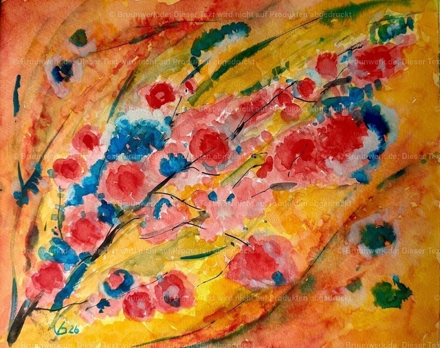 März 2026 | Aquarell über Tusche auf Hahnemühle-Bütten 640g/qm, 28x35 cm - Realisiert mit Pictrs.com