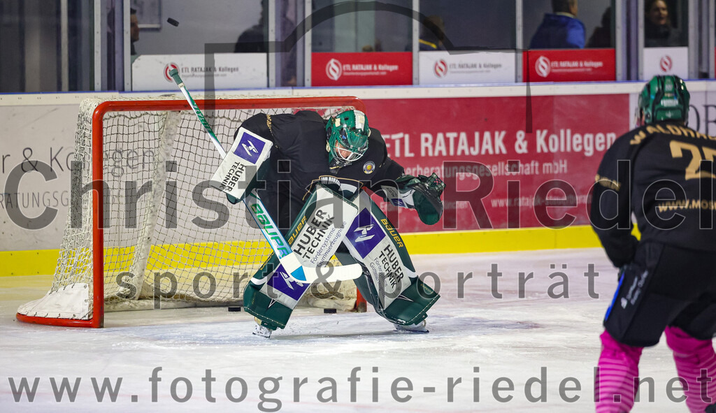 2025-10-10_001_TSV_Erding_gegen_onesto_Tigers_Bayreuth | Erding, Deutschland, 10.10.2025:Eishockey, Oberliga Süd 2025 / 2026, 7. Spieltag, TSV Erding gegen onesto Tigers Bayreuth, Endergebnis: 2:5Torwart David Zabolotny (Erding Gladiators, #72)Foto: Christian Riedel / fotografie-riedel.net