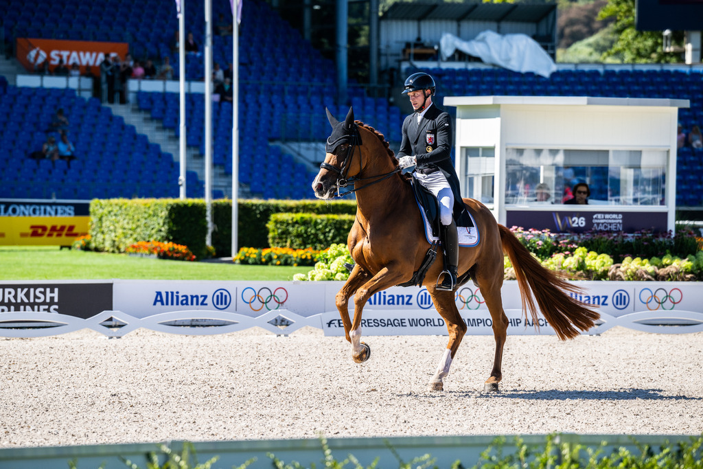 FEI World Championships | Nicolas Wagner Ehlinger (LUX) and Quater Back Junior during the Grand Prix de Dressage at Aachen 2026 - FEI World Championships - Realisiert mit Pictrs.com