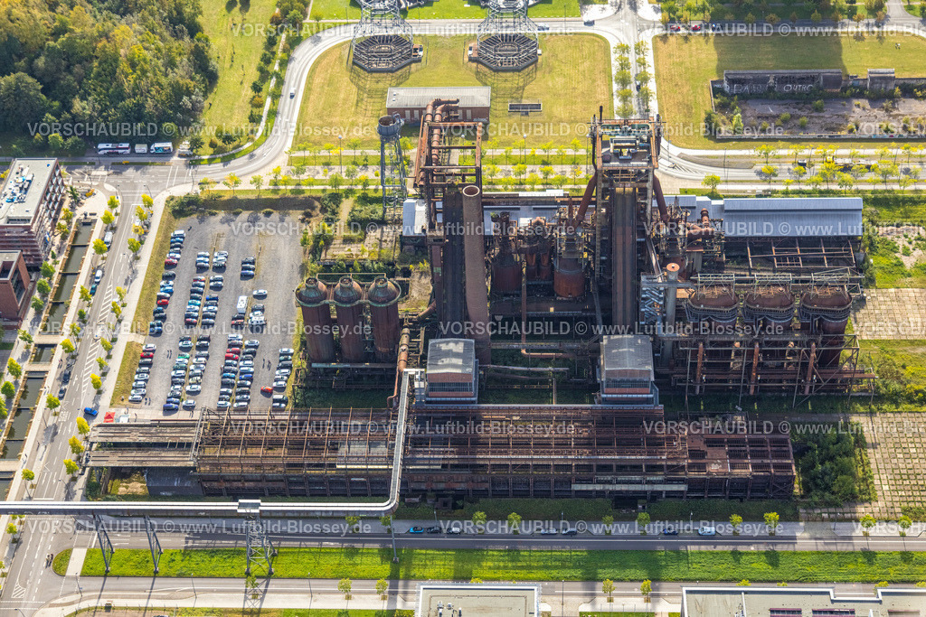 Dortmund231000255 | Luftbild, Technologiepark Gewerbegebiet Phoenix West, Stahlwerk ehemaliger Hochofen 5, Hörde, Dortmund, Ruhrgebiet, Nordrhein-Westfalen, Deutschland
