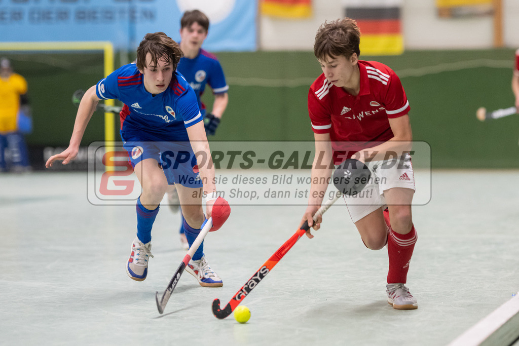 SFE_20230305_0103 | Deutsche Meisterschaft Männliche U16 Halle 2023 am 05.03.2023 in Köln (KTHC Stadion Rot-Weiss Köln Tennis and Hockey Club), Photo: Stephan Fehrmann 2022 (Sports-Gallery)