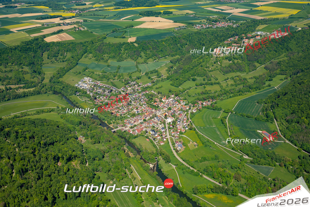 Luftaufnahme von Kocherstetten Künzelsau Bild- Das Luftbild wurde 2025 vom UL-Flugzeug heraus erstellt ( keine Drohne ) - Hochauflösende Luftaufnahme -Nicht vergleichbar mit Google Maps oder Satelittenbilder- Die Geschenkidee !Mit Lizenz und Bildrechte bestellbar
