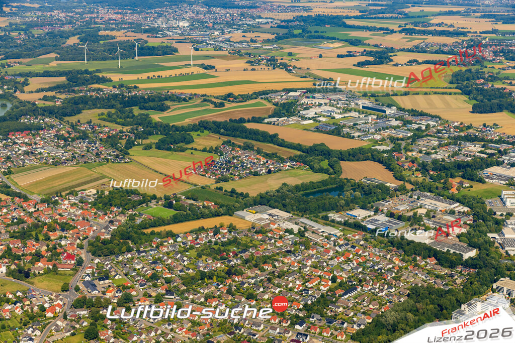 Heidenoldendorf Detmold Bild- Das Luftbild wurde 2025 vom UL-Flugzeug heraus erstellt ( keine Drohne bzw. Drohnenaufnahme ) - Hochauflösende Luftaufnahme -Nicht vergleichbar mit Google Maps oder Satelittenbilder- Die Geschenkidee !Mit Lizenz und Bildrechte bestellbar - CC