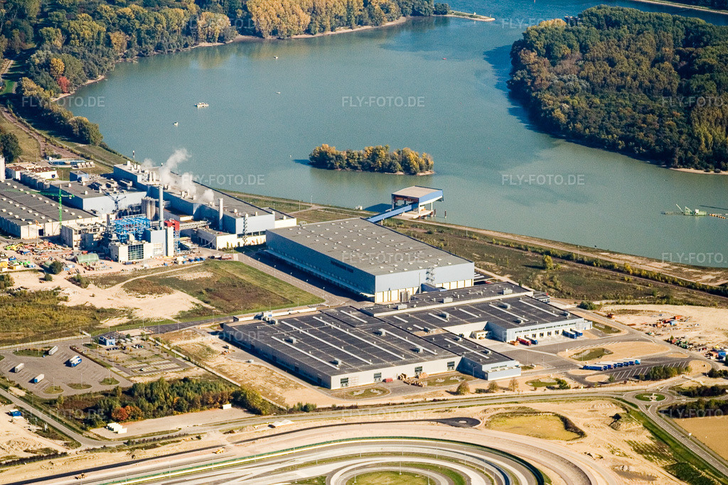Luftbild: Palm Wellpappefabrik in Wörth am Rhein im Bundesland Rheinland-Pfalz in Deutschland. Foto: IMG_8759.jpg vom 14.10.2007 durch Werner Riehm/FLY-FOTO.de