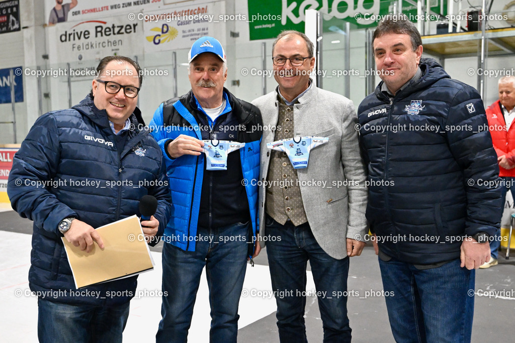 ESC Soccerzone Steindorf 50 Jahr Feier 26.2.2023 | Sportlicher Leiter ESC Steindorf Armin Rac, Bürgermeister Steindorf Georg Kavalar, Obmann ESC Steindorf Hans Tschernutter