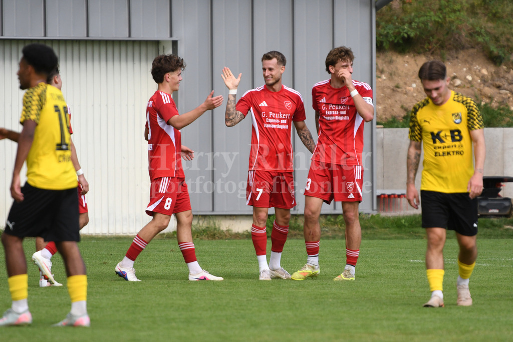 TSV Seebach :,FC Amberg | Jonas Brunner (TSV Seebach #7) erzielte mit einem bemerkenswerten Weitschuss das 4:0 - Realisiert mit Pictrs.com