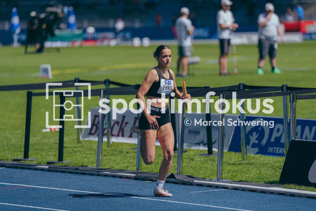 Deutsche Meisterschaften der Frauen und Männer 2026 | Jula Ehnis, StG Olfen/Lüdinghausen, U20 4x400-Meter-Staffel, Deutsche Meisterschaften der Frauen und Männer 2026, Lohrheidestadion Bochum-Wattenscheid, 25.07.2026. Foto: Marcel Schwering / sportimfokus - Realisiert mit Pictrs.com