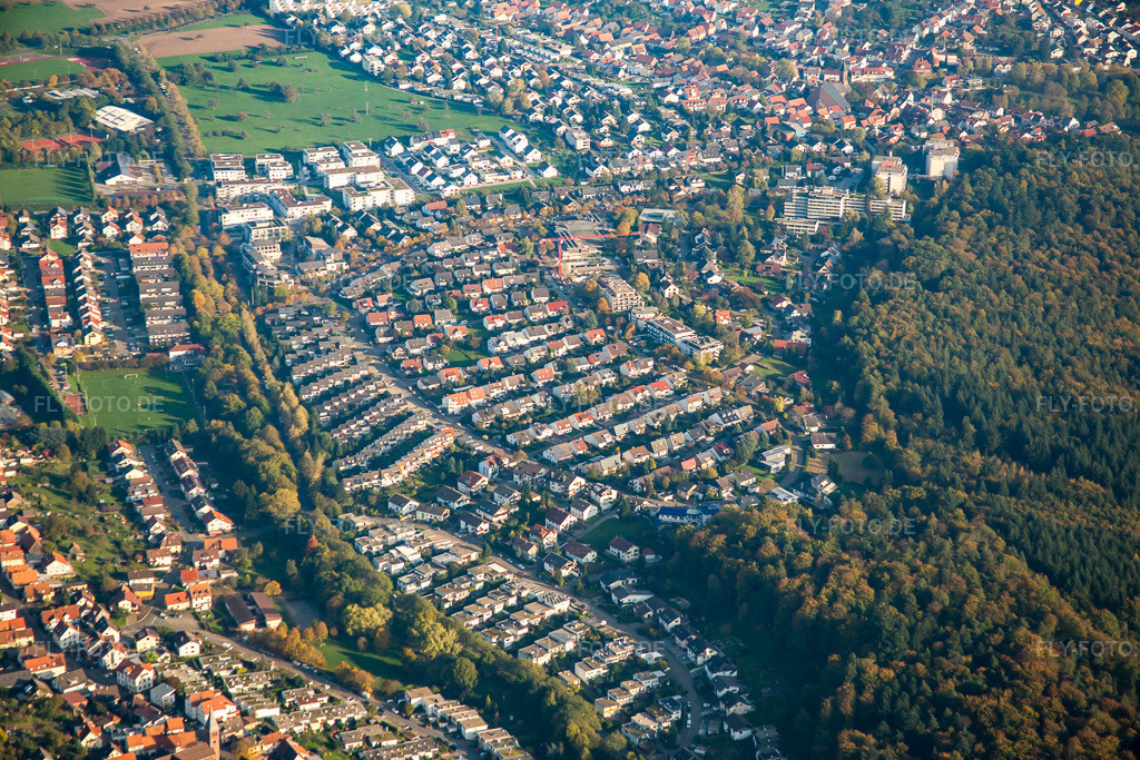 Luftbild: Waldring im Ortsteil Busenbach in Waldbronn im Bundesland Baden-Württemberg in Deutschland. Foto: IMG_075389.jpg vom 26.10.2014 durch Werner Riehm/FLY-FOTO.de
