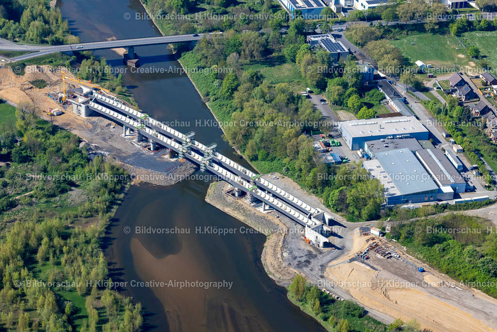Luftbilder Wesel-0740 | Luftaufnahme Baustelle zum Neubau des Straßen- Brückenbauwerk " Lippebrücke " in Wesel im Bundesland Nordrhein-Westfalen, Deutschland - Realisiert mit Pictrs.com