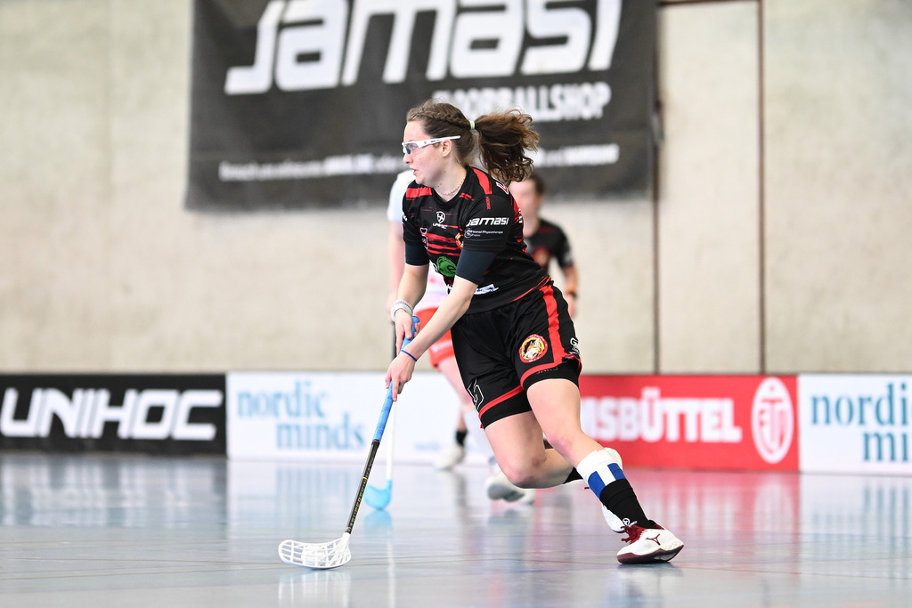 Floorball I Frauen I Saison 2023-2024 I 1. Frauen Floorball-Bundesliga I Playoffs 3. Spieltag I ETV Lady Piranhhas Hamburg - Dümptener Füchse | Der Sportfotograf. - Realisiert mit Pictrs.com