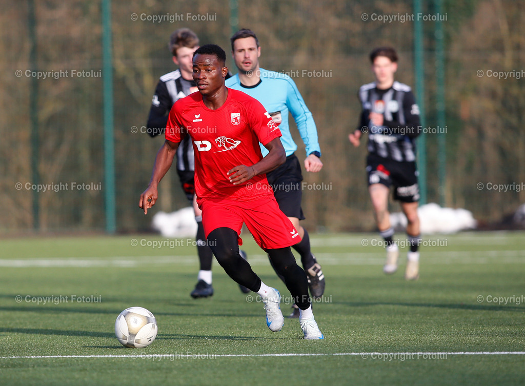 A_LUI_250125_19 | SPORT FUSSBALL TESTSPIEL ASKOE OEDT -SK DYNAMO BUDWEIS 25.01.2025 IM BILD: ADAMSON SHARAFA    ( OEDT)    FOTO:FOTOLUI