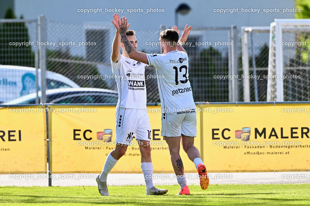 ASK Klagenfurt vs. SK Vorwärts Steyr 21.4.2024 | #10 Melvin Osmic ASK Klagenfurt, #13 Kyrylo Romaniuk ASK Klagenfurt, ASK Klagenfurt vs. SK Vorwärts Steyr 21.4.2024, ASK Klagenfurt vs. SK Vorwärts Steyr am 21.04.2024 in Klagenfurt (ASK Sportzentrum Fischl), Austria, (Photo by Bernd Stefan)